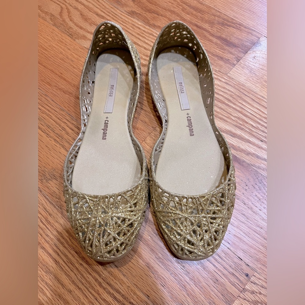 Melissa ladies 7 sparkle flat